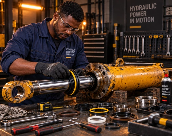 Hydraulic cylinder repair and resealing at Opani Fluid Zambia
